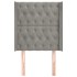 Cabecero con orejas de terciopelo gris claro 83x16x118/128