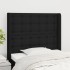 Cabecero con orejas de tela negro 83x16x118/128
