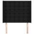 Cabecero con orejas de tela negro 83x16x118/128