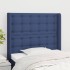 Cabecero con orejas de tela azul 93x16x118/128