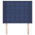 Cabecero con orejas de tela azul 93x16x118/128