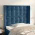 Cabecero con orejas de terciopelo azul oscuro 93x16x118/128