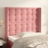 Cabecero con orejas de terciopelo rosa 83x16x118/128