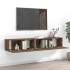 Set de muebles para TV 2 pzas madera contrachapada roble