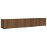 Set de muebles para TV 2 pzas madera contrachapada roble