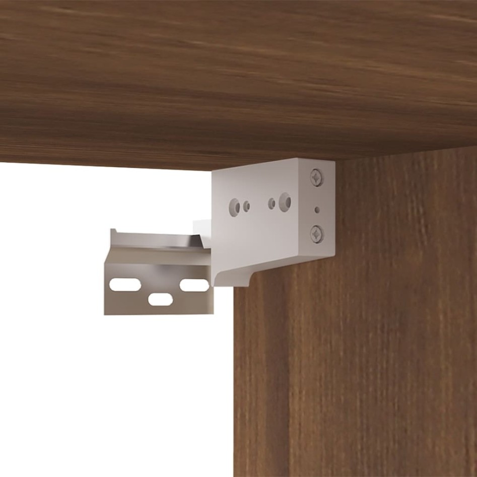 Set de muebles para TV 2 pzas madera contrachapada roble