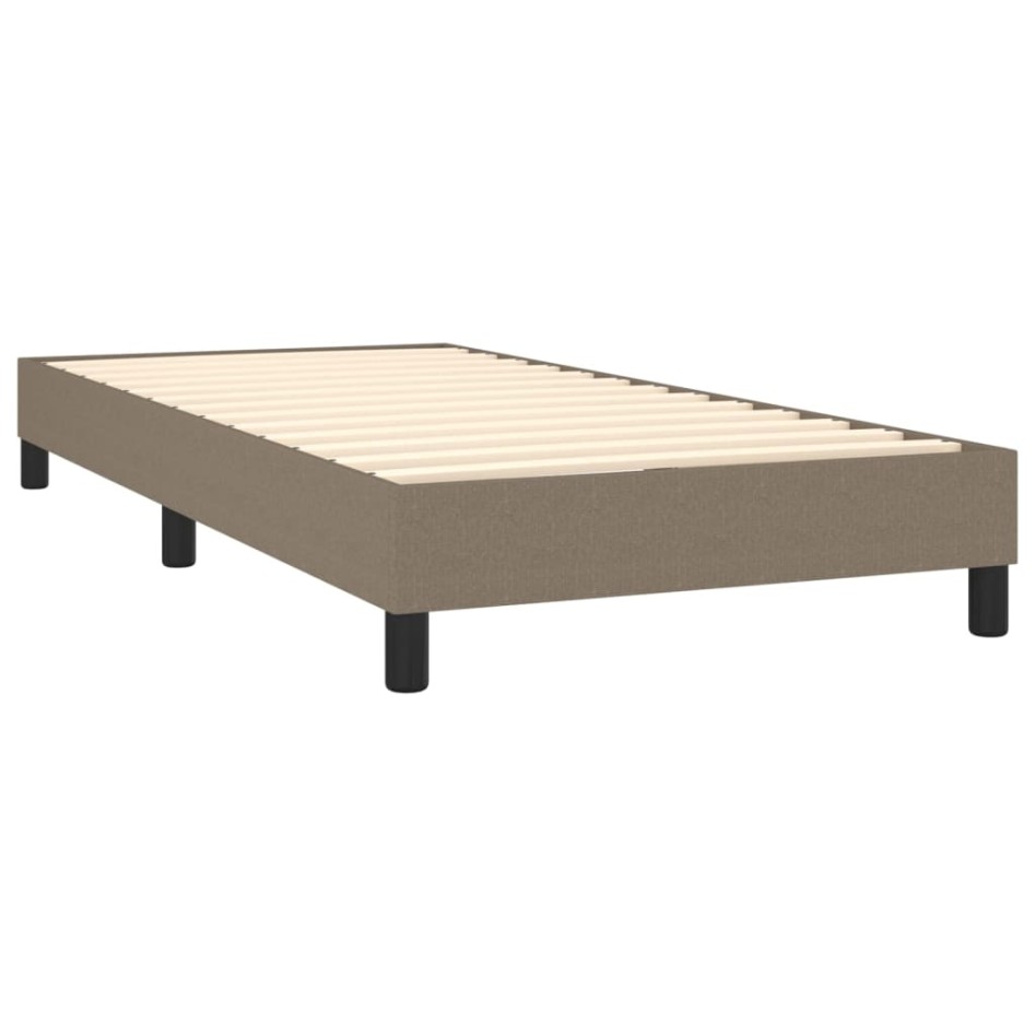 Estructura de cama sin colchón tela gris taupe 100x200