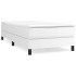 Estructura de cama sin colchón cuero sintético blanco
