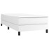 Estructura de cama sin colchón cuero sintético blanco