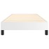 Estructura de cama sin colchón cuero sintético blanco