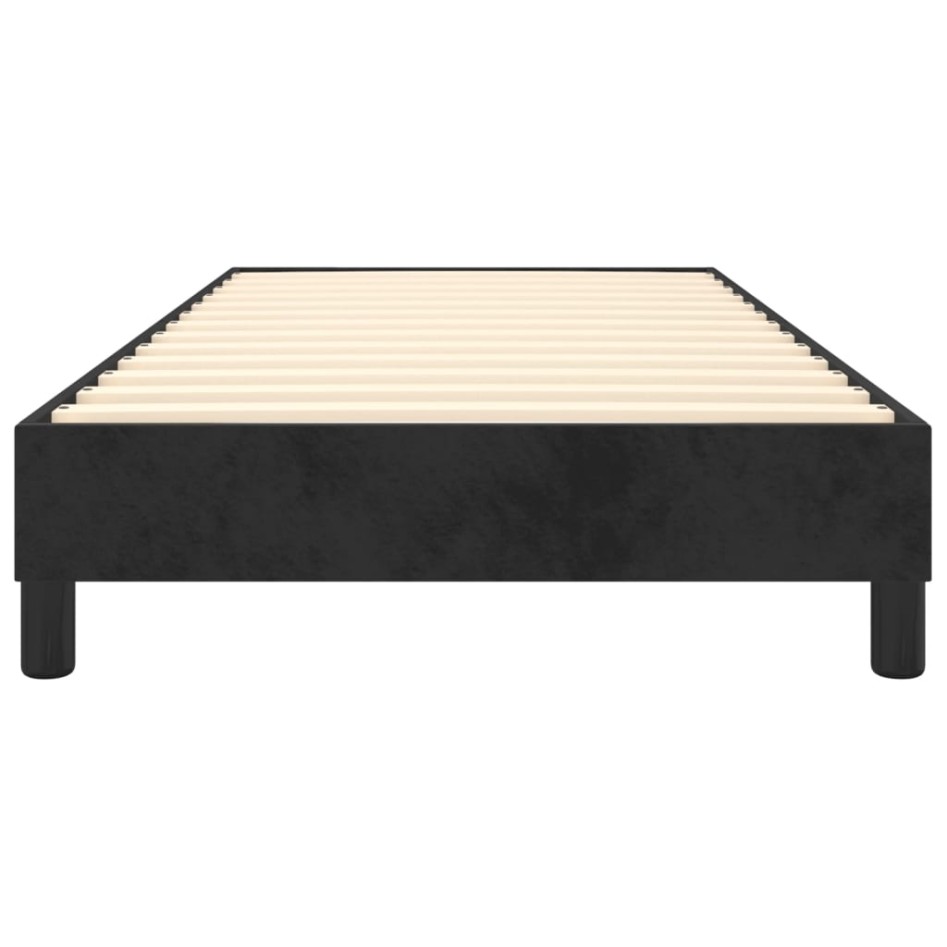 Estructura de cama sin colchón terciopelo negro 80x200