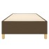 Estructura de cama sin colchón tela marrón oscuro 90x200
