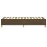 Estructura de cama sin colchón tela marrón oscuro 90x200