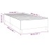 Estructura de cama sin colchón tela marrón oscuro 90x200