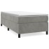 Estructura de cama sin colchón terciopelo gris claro 80x200