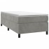 Estructura de cama sin colchón terciopelo gris claro 80x200