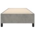Estructura de cama sin colchón terciopelo gris claro 80x200