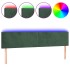 Cabecero con LED de terciopelo gris oscuro 160x5x78/88