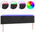 Cabecero con LED de terciopelo negro 180x5x78/88