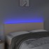 Cabecero con LED cuero sintético color capuchino 144x5x78/88