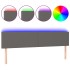 Cabecero con LED cuero sintético gris 200x5x78/88