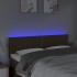 Cabecero con LED de tela marrón oscuro 144x5x78/88