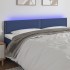 Cabecero con LED de tela azul 160x5x78/88