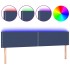 Cabecero con LED de tela azul 160x5x78/88