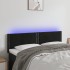 Cabecero con LED de terciopelo negro 144x5x78/88