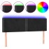 Cabecero con LED de terciopelo negro 144x5x78/88