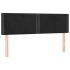 Cabecero con LED de terciopelo negro 144x5x78/88