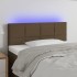 Cabecero con LED de tela marrón oscuro 100x5x78/88