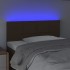 Cabecero con LED de tela marrón oscuro 100x5x78/88