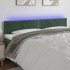 Cabecero con LED de terciopelo verde oscuro 200x5x78/88