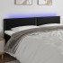 Cabecero con LED cuero sintético negro 180x5x78/88