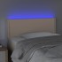 Cabecero con LED cuero sintético color capuchino 90x5x78/88