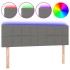Cabecero con LED de tela gris oscuro 144x5x78/88
