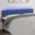 Cabecero con LED de tela azul 160x5x78/88