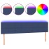 Cabecero con LED de tela azul 160x5x78/88