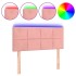 Cabecero con LED de terciopelo rosa 90x5x78/88