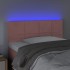 Cabecero con LED de terciopelo rosa 90x5x78/88