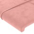 Cabecero con LED de terciopelo rosa 90x5x78/88