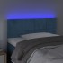 Cabecero con LED de terciopelo azul 100x5x78/88