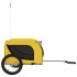 Remolque bicicleta mascotas hierro tela Oxford amarillo