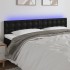 Cabecero con LED cuero sintético negro 180x5x78/88