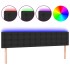 Cabecero con LED cuero sintético negro 180x5x78/88