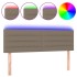 Cabecero con LED de tela gris taupe 144x5x78/88