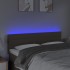 Cabecero con LED de tela gris taupe 144x5x78/88