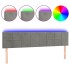 Cabecero con LED de terciopelo gris claro 180x5x78/88