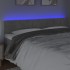 Cabecero con LED de terciopelo gris claro 180x5x78/88